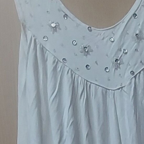 Women's long sleeveless blouse new with decorative rhinestones