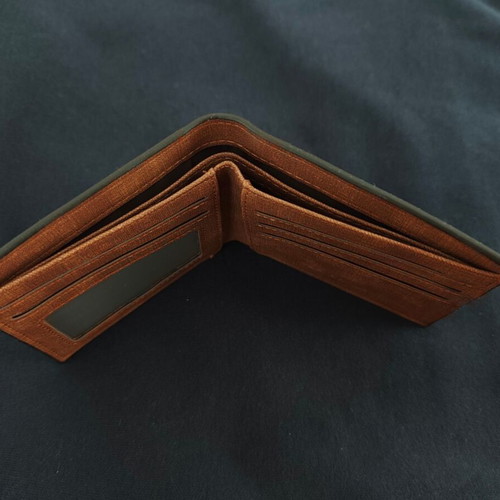 Men's wallet new with velvet texture, black and brown