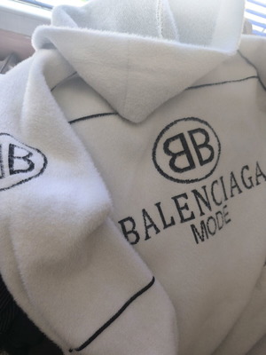Balenciaga cashmere coat new, white, size M