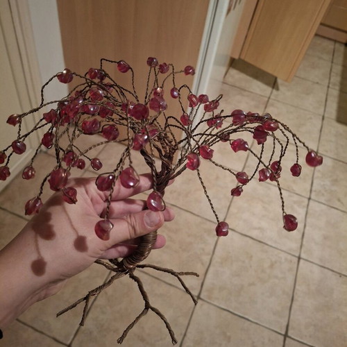 Handmade decorative tree like new made of wire and beads
