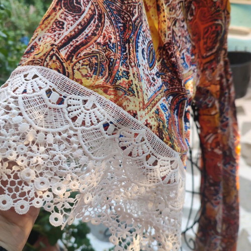 Zic Zac Long Dress with Paisley Pattern New, Size S/M