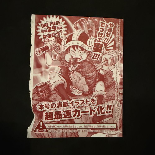 One Piece TCG Monkey D Luffy 29th Anniversary sealed card