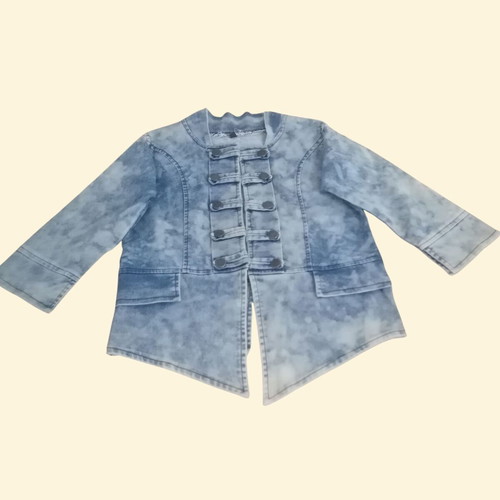 Denim jacket for girls, size 8-10 years, decorative metal buttons