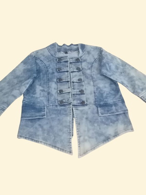 Denim jacket for girls, size 8-10 years, decorative metal buttons