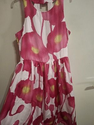 Floral Mandarino girls' dress size 8, like new, pink