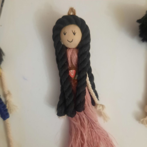Handmade Girl Keychain Large, new