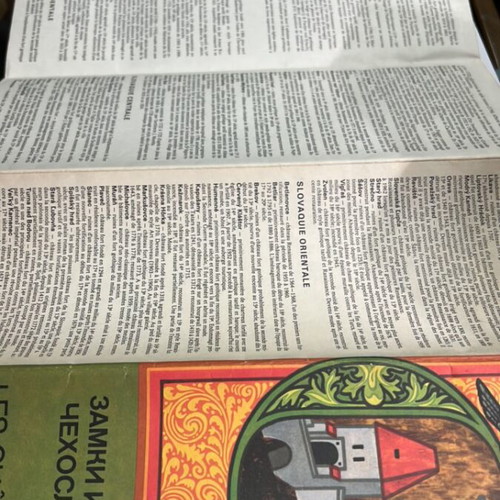 Romantic tourist map of Czechoslovakian castles 1981, used