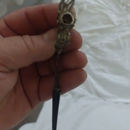 Silver vintage smoking pipe