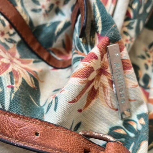 Achilleas Accessories large shoulder bag used, multicolor, leather straps