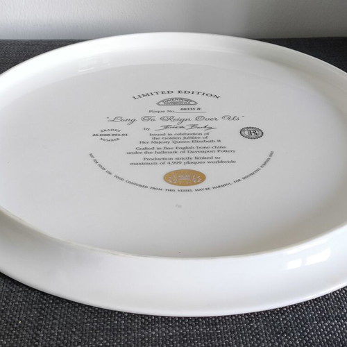 Queen Elizabeth II Golden Jubilee 1952–2002 Limited Edition Bone China Plate