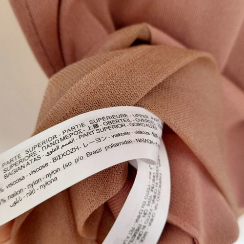 Zara maxi dress S, dusty mauve brown pink, knit with sheer hem