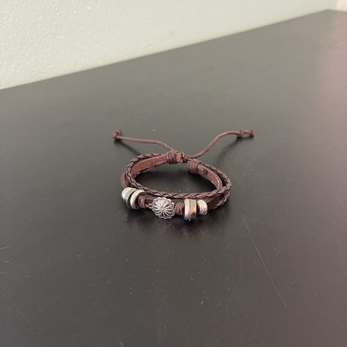 Leather bracelet, brown