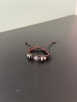 Leather bracelet, brown