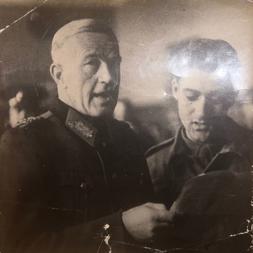 Photo of Soviet General from World War II, used, 14x14cm