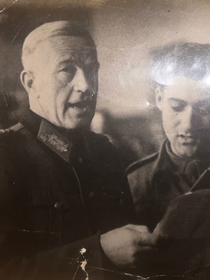 Photo of Soviet General from World War II, used, 14x14cm