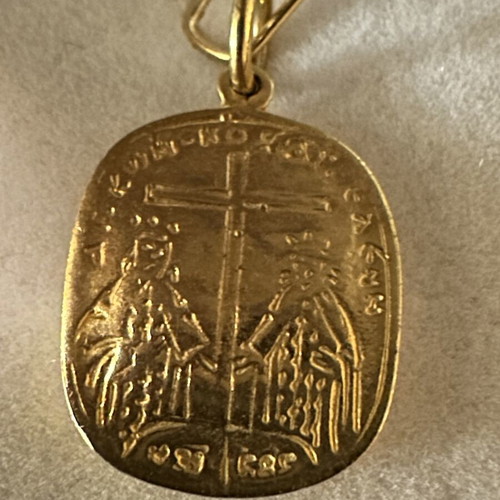 Konstantinato 14k gold pendant new, 2.56 grams