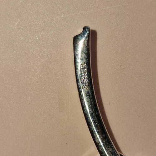 Men's steel handcuff bracelet like new, black and silver
