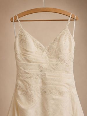 Νυφικό Pronovias μεταξωτό ταφτάς σαν καινούργιο, ιβουάρ, μέγεθος 36-38