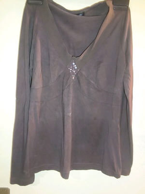Women's shirt used dark brown, size S-M