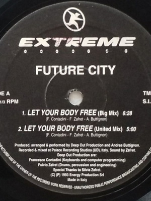 Future City Let Your Body Free vinyl record used, electronic