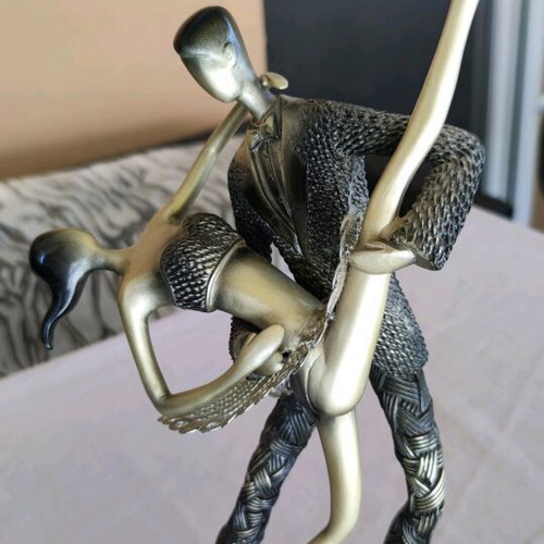 Decorative metal sculptures new, dancing couple and doll