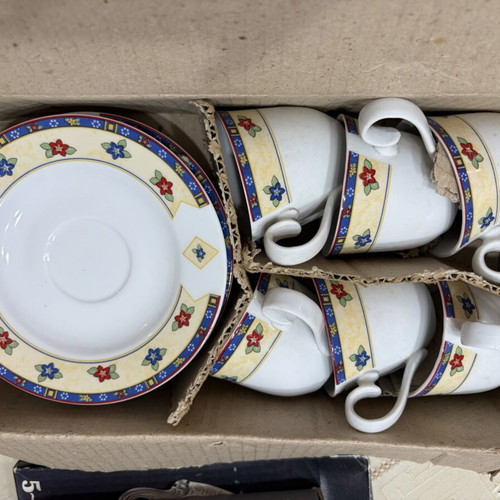 Set of teacups and plates
