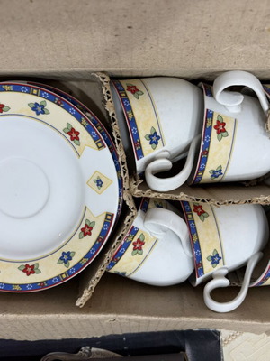 Set of teacups and plates