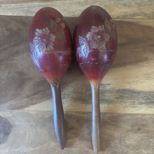 Vintage maracas set of 2 made in Mexico used