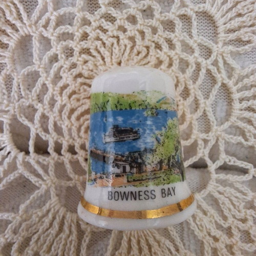 Porcelain thimble like new, tourist souvenir Bowness Bay