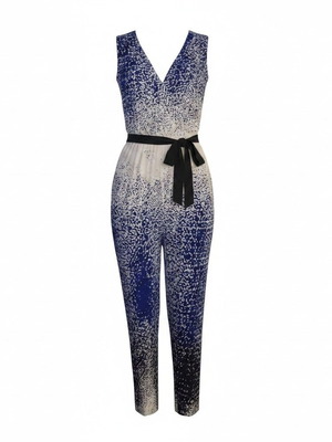 Diane von Furstenberg DVF Kawena Silk Jumpsuit like new, US4