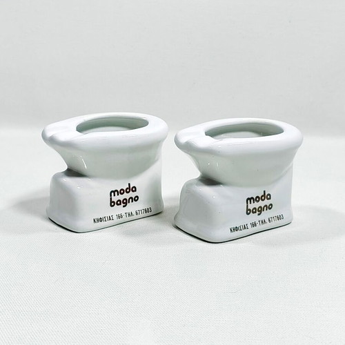 Vintage Moda Bagno Ceramic Miniature Ashtrays Set of 2