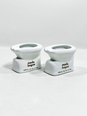 Vintage Moda Bagno Ceramic Miniature Ashtrays Set of 2