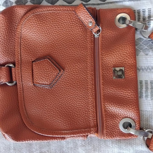 Kem leather crossbody bag like new, brown