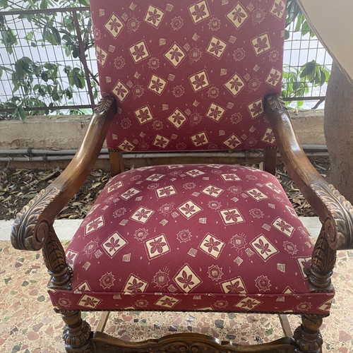 Wooden armchair set of two like new