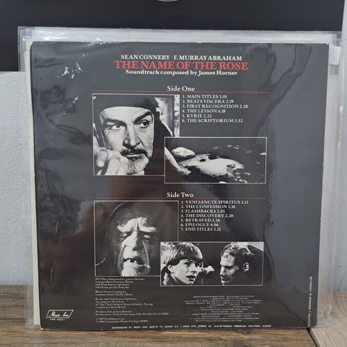 The Name of the Rose soundtrack used, 1990