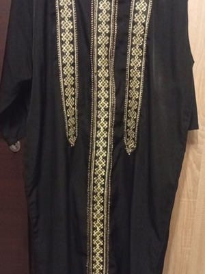 Indian dress type kalebia black with gold embroidery used