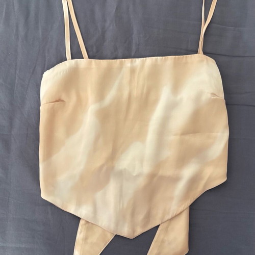 Stradivarius satin crop top size XS like new, white beige