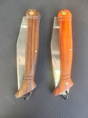 Gabrovska Nozhka Knife new, handmade with walnut and plum handles