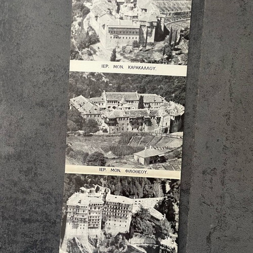 Mount Athos souvenir 1971 new, photographic bouquet with 20 holy monasteries