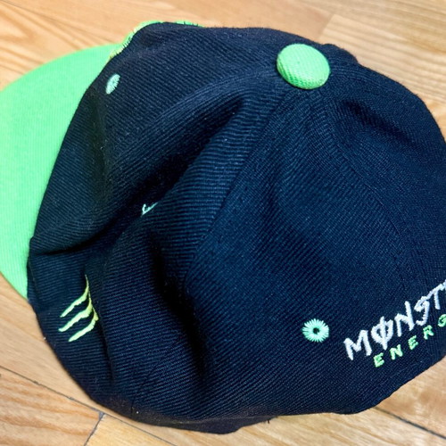 Monster hat like new, black and green