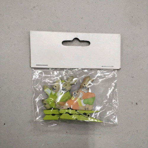 Craft clothespins bunny design 4.5cm set of 2 new