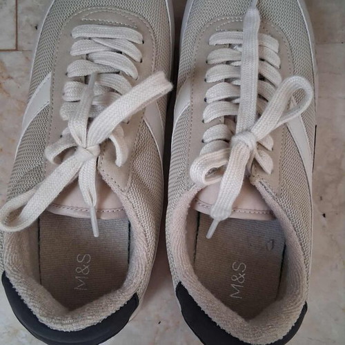 Marks & Spencer women's athletic shoes gray and beige new