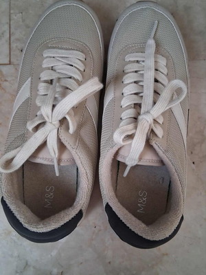 Marks & Spencer women's athletic shoes gray and beige new