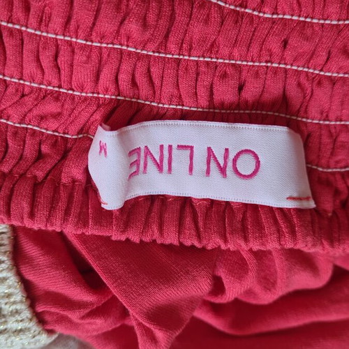 On Line coral maxi dress, A-line, beige and pink