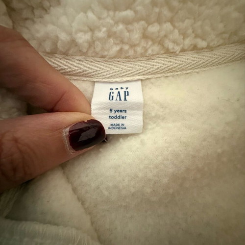 Gap sweatshirt for girl 5 years like new, white, size 110 cm