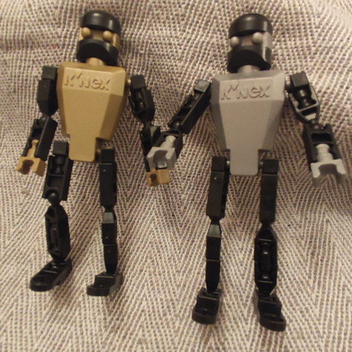 Robot Men figures used, gold and silver by K'NEX