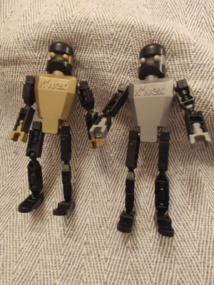 Robot Men figures used, gold and silver by K'NEX