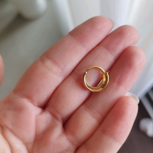 Septum triple clicker ring gold plated surgical steel 316L like new