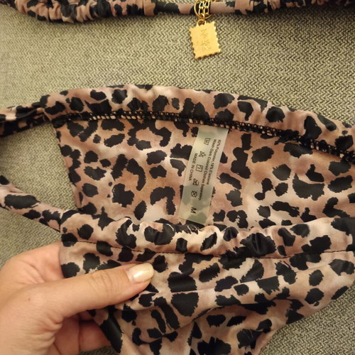 Leopard Print Bikini Set size S-M new, brown