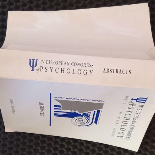 IV European Congress of Psychology βιβλίο μεταχειρισμένο, αγγλικά, 1995